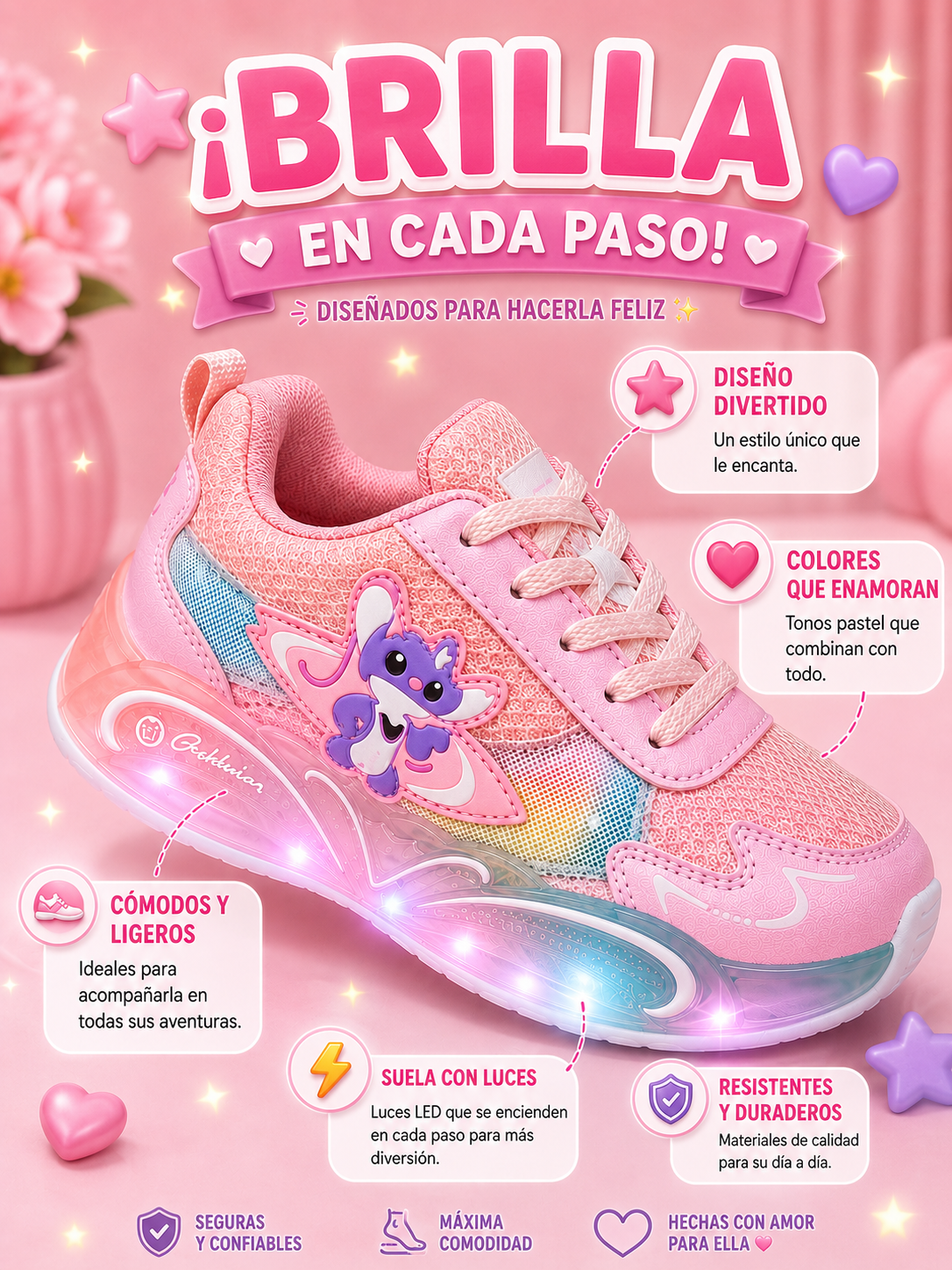 ✨ LUMI KIDS | Tenis Infantiles con Luces LED 💕